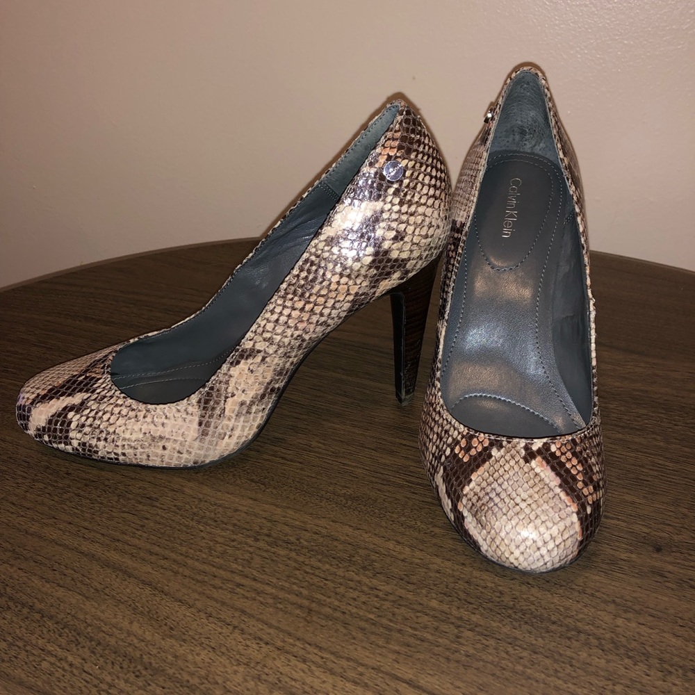 Calvin Klein snakeskin heels!